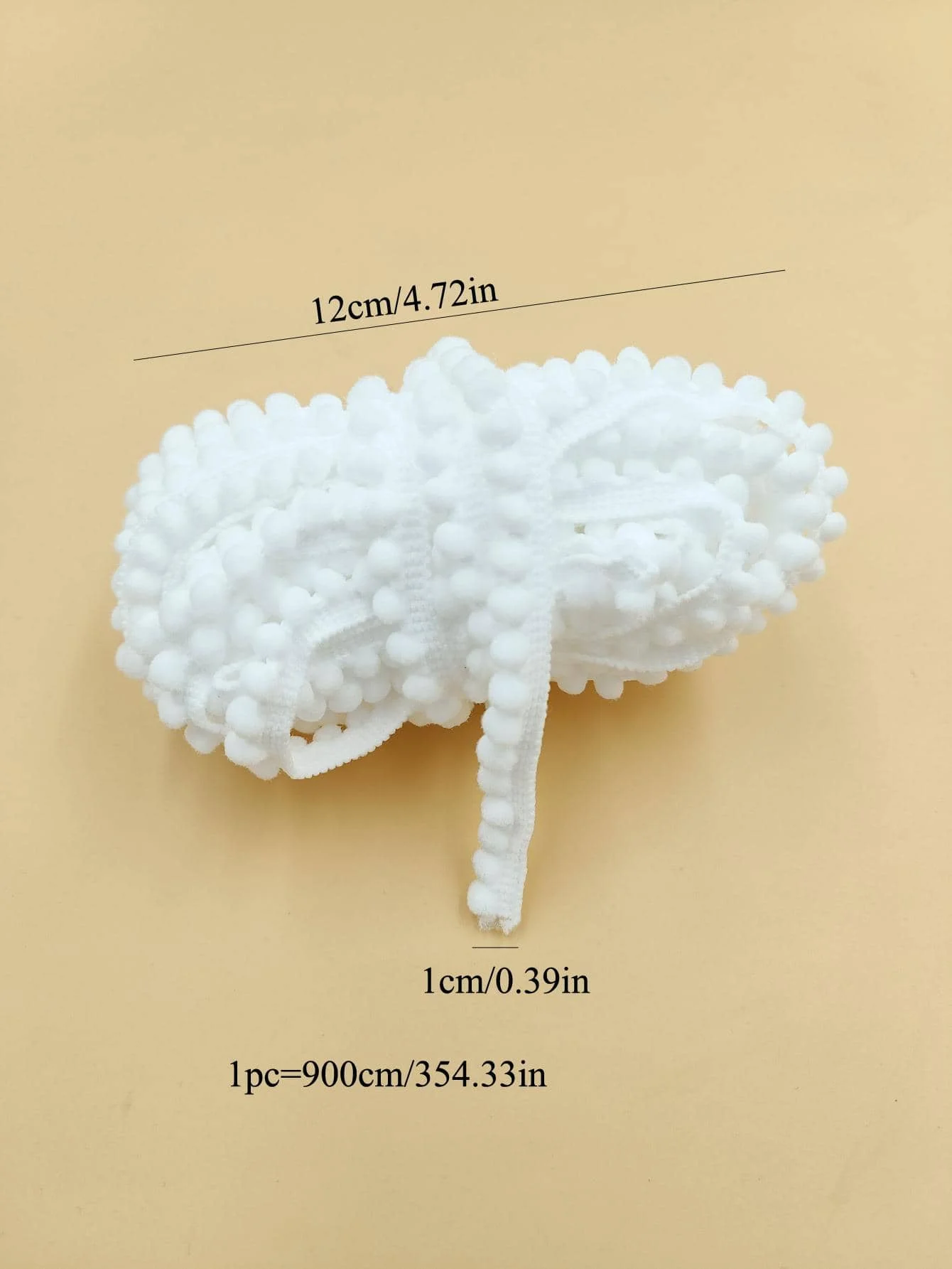 Lace Garment Accessories 1PC DIY 10 Yard Chroma Dense Dud Edge Hairball Caterpillar