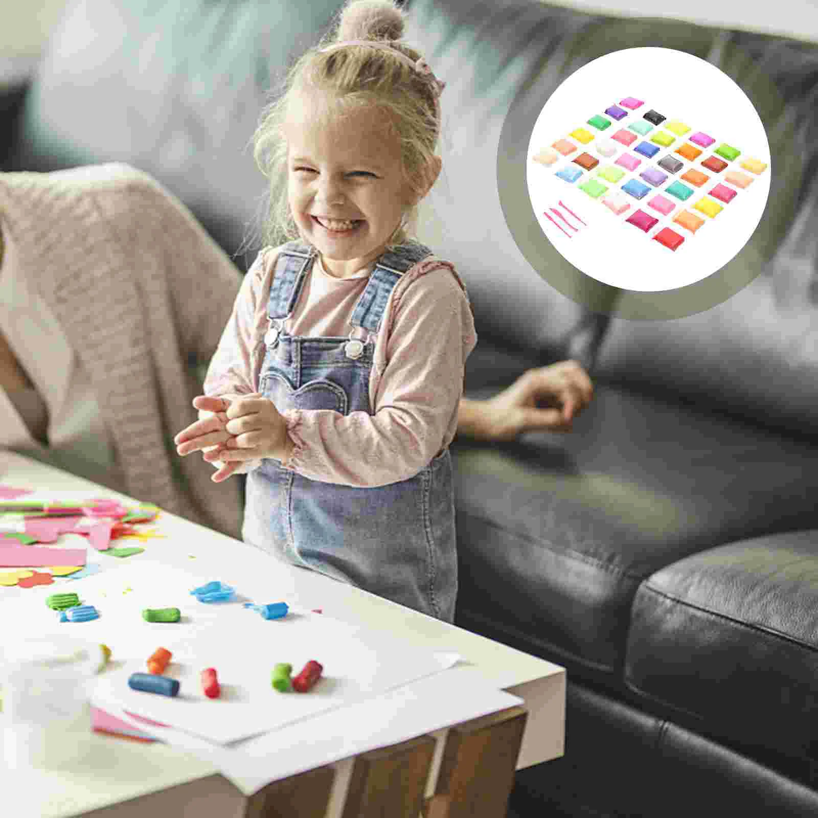 

Super Light Sticky Suit Toddlers Toys Clay for Kids Modeling Bright Color Air Dryer Pvc DIY Accessories Kit