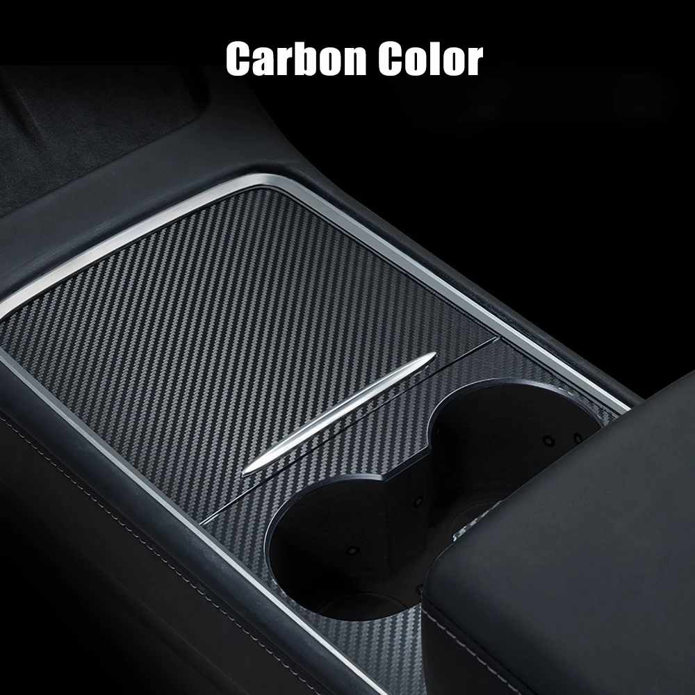 Folierung Mittelkonsole Tesla Model 3/Y - Folie Aufkleber als Tuning Carbon  Holz