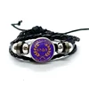 Spqr Roman Empire Legions Black Leather Bracelets Glass Dome Multilayer Braided Bangles Jewelry Gifts 3