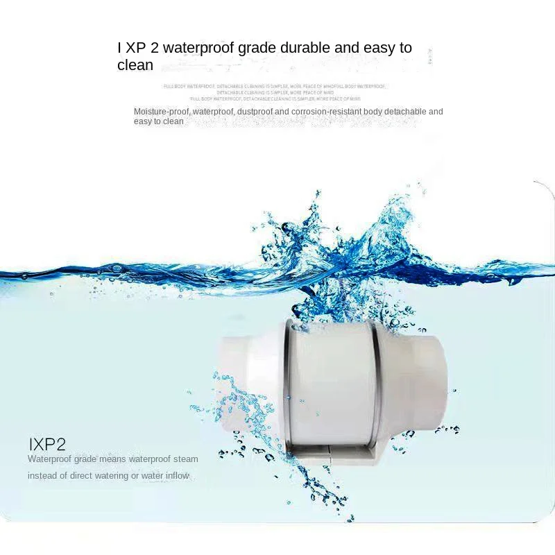 Platinum Pipe Fan Silent Ventilation Kitchen Fume Exhaust Powerful Exhaust Fan Bathroom Ventilation Fan HF-200 4