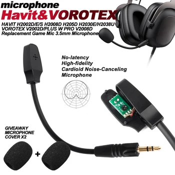 Microfono per Havit H2002D H2002E H2002S H2008D H2015D H2030E H2038U, Microfono Cardioide ad Alta Fedeltà Senza Latenza con Cancellazione del Rumore