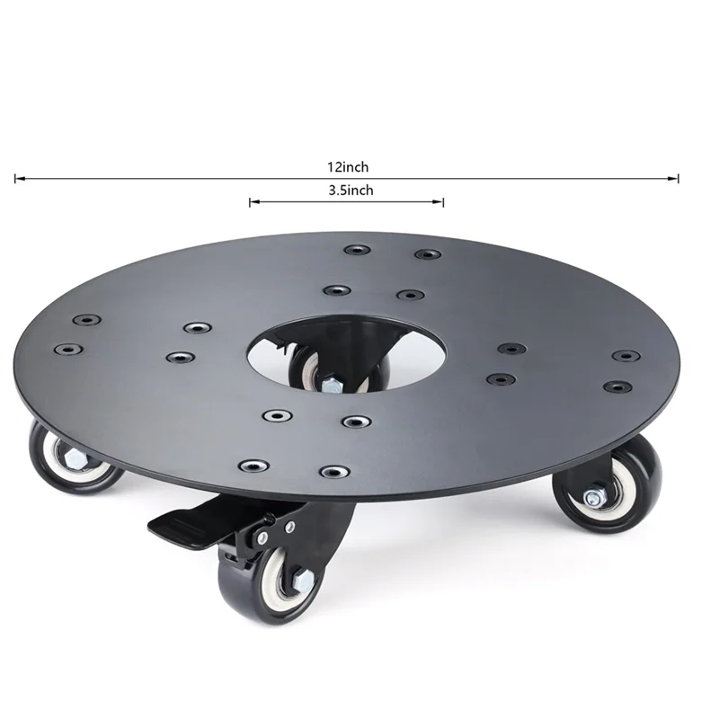 ABHI-Plant Stand With Wheels, Aluminum Alloy Plant With Wheels Heavy Duty, Rolling Plant Stand Holds 12 Inch & 500Lbs