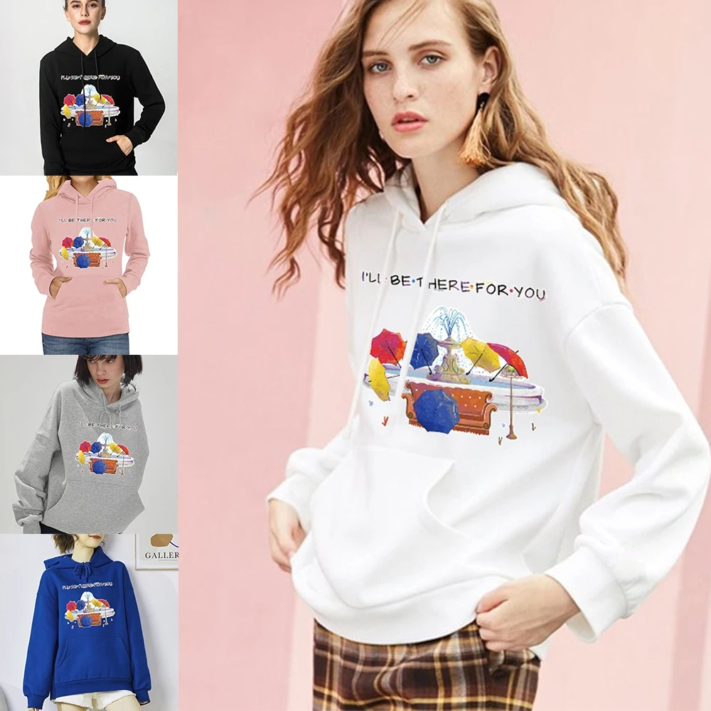 Women Hoodies Streetwear Sweatshirt Spring Autumn Long Sleeve Pullovers Female Harajuku Sweatshirts Friends Series the lion king timon pumbaa hoodies women clothes friends fashion kawaii pullover cartoons spring khaki femme hooded sweatshirts