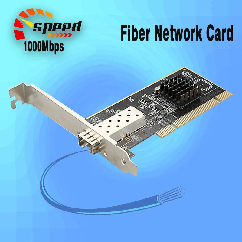 Desktop PC PCI to SFP 100/1000Mbps Gigabit Fiber Optical Network Card 1G Network