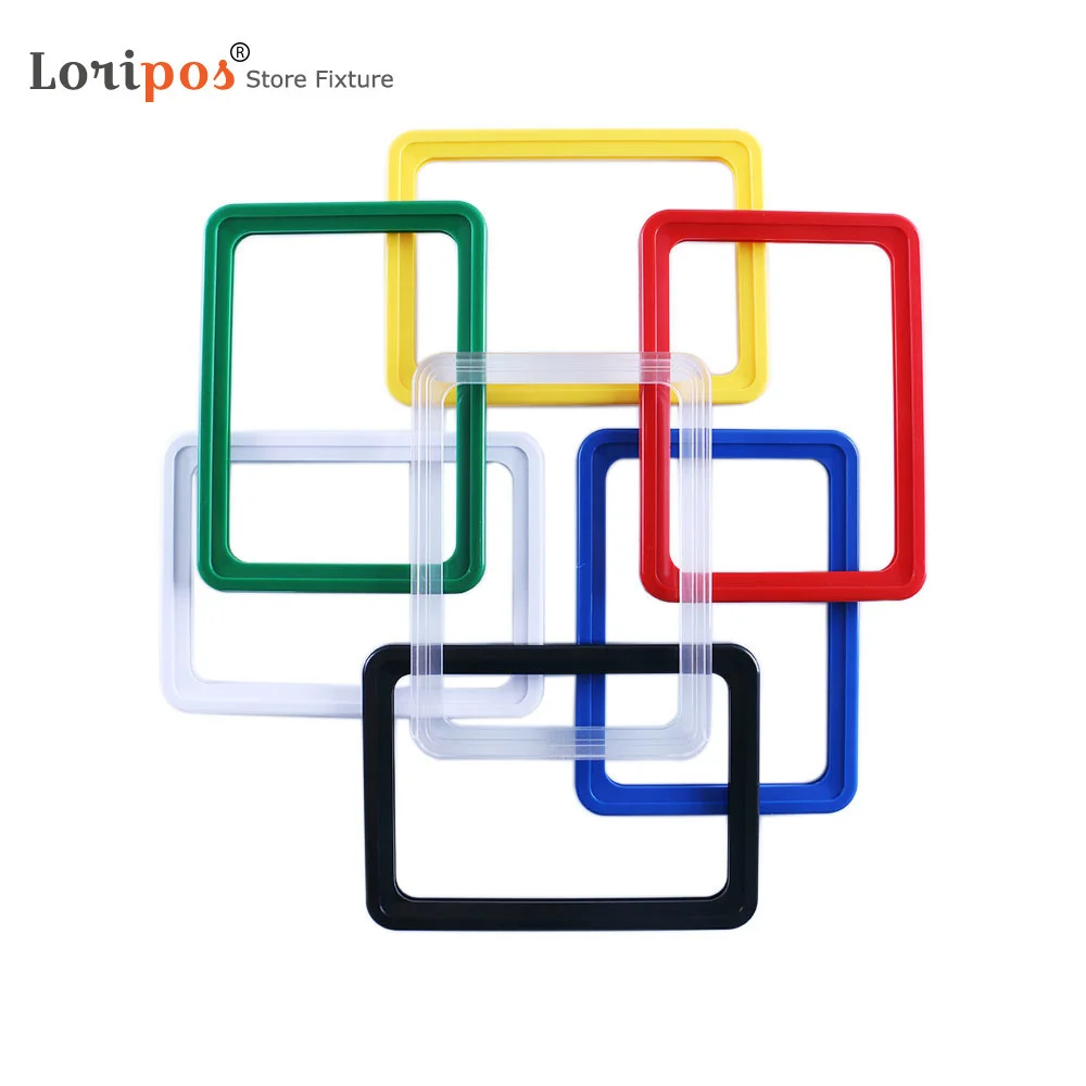 A5 Price Display POS Holders Store Sign Frame Attaches To Fixtures Clips Hanging Magnetic Clamp Accessories Loripos
