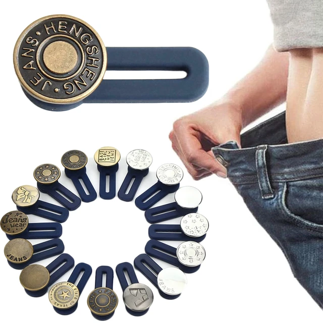 Pantalons Jeans Boutons en métal Rallonge de taille en silicone Boucles