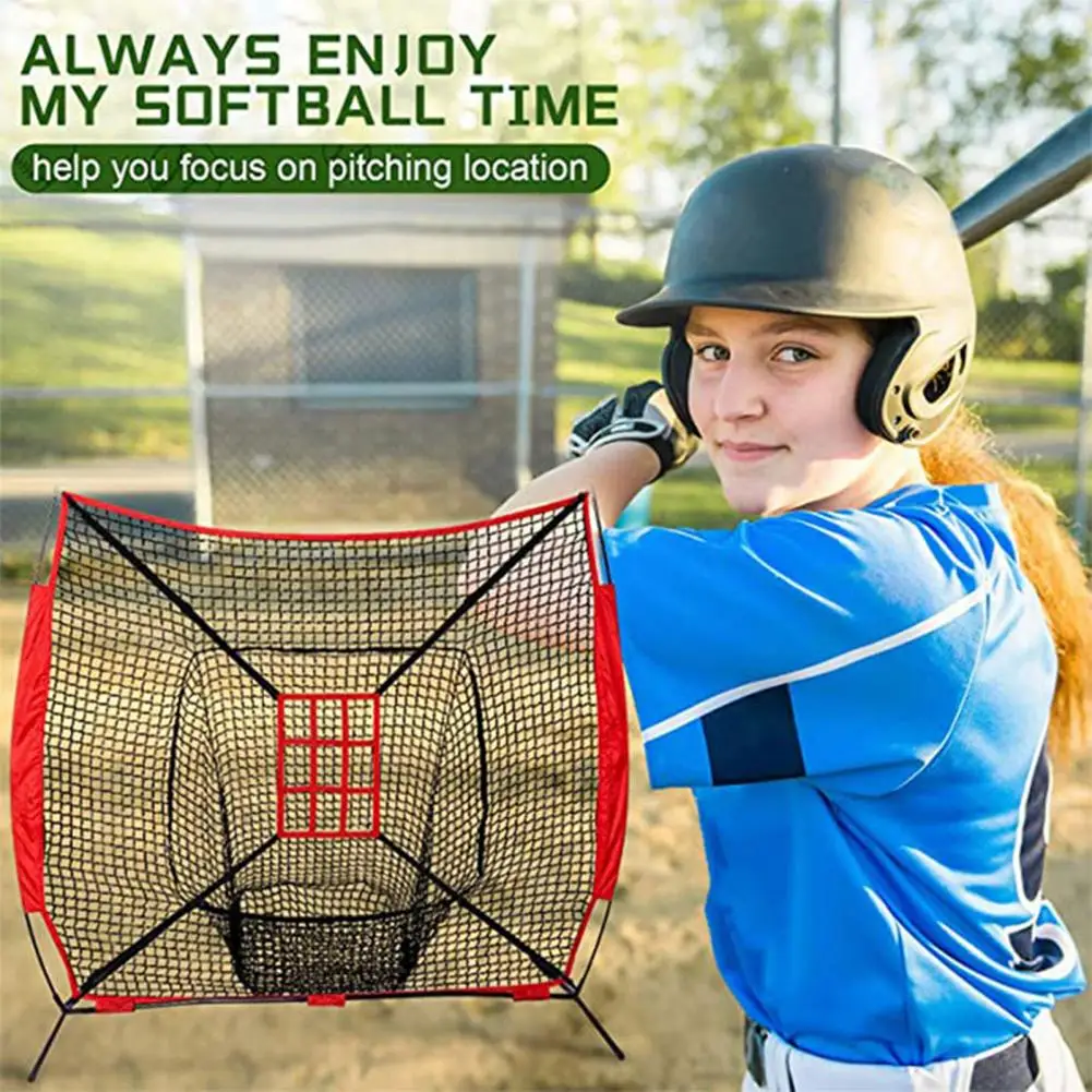 Softball Pitching Net Portable Extra-large Baseball Net Pitching Hitting Practice Sports Accessories Easy to for Training