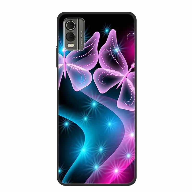 Luxury TPU Soft Silicone Back Cover with Lovely Floral Design - Shockproof Phone Protector