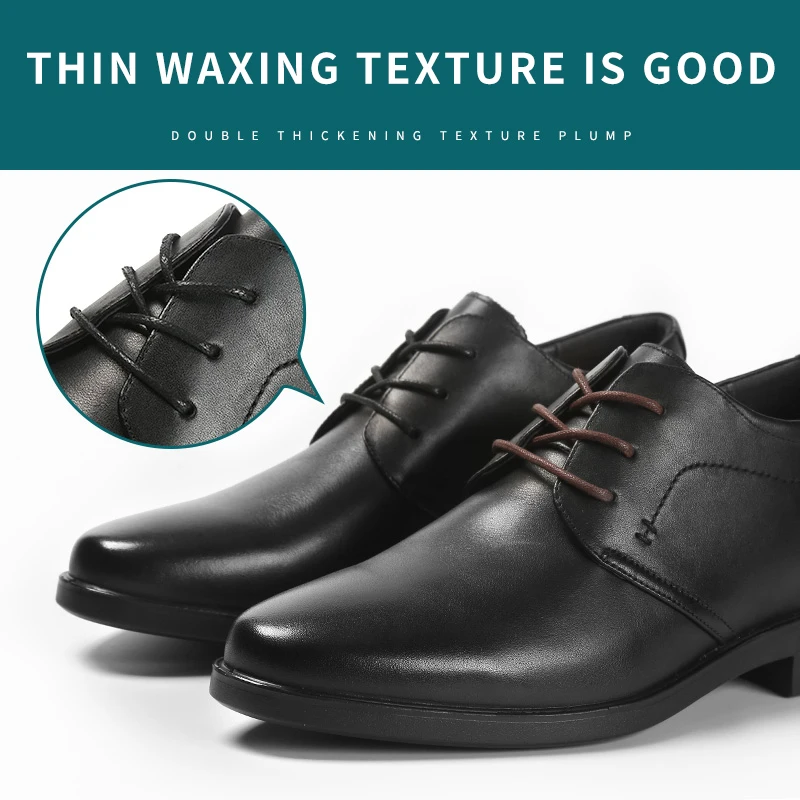 Lacci Fini In Cotone Cerato Nero Da 45 Cm Per Scarpe Classiche - Foto 11