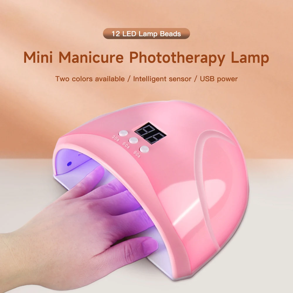Usb Nail Phototherapy Machine Nail Lamp 12 Uv Leds Light Curing 36W Polish Gel Infrared Sensor Machine Art