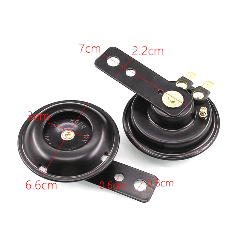 Universal 12V 1.5A 105db Motorcycle Electric Horn Kit Signal Speaker Waterproof Round Loud For Scooter Moped Dirt Bike ATV