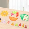 91pcs Wooden Fruit Fractions Toy, Classroom Math Teaching Aids, Number Learning for Kids Math,Educational Indoor Game 3