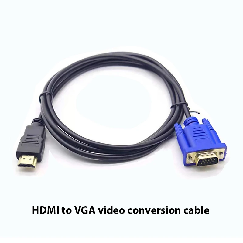 HDMI to VGA audio and video cable, HDMI high-definition data cable, 1.5M laptop adapter cable