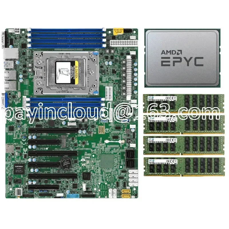 Hardware Server Usato Testato E Funzionante Kit CPU AMD Epyc 7551P 32 Core Scheda Madre Supermicro H11SSL-i 4x 32 GB RAM - Usato Ma Testato E Funzionante CPU Epyc 7551P