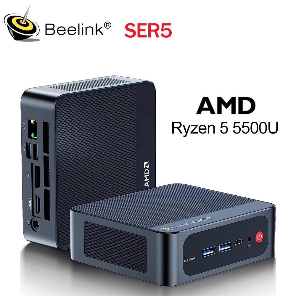 Beelink SER5ミニPC AMD Ryzen 5 5500U DDR4 16GB SSD 500GB WiFi6 BT5