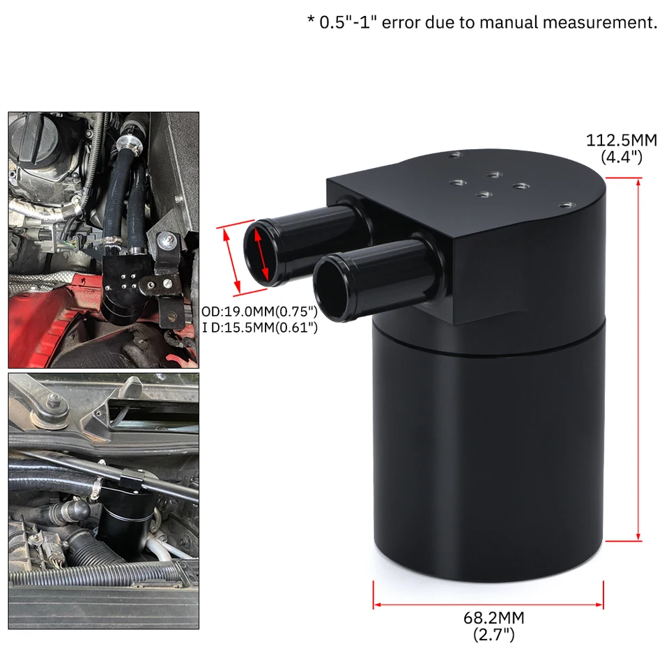 Kit Oil Catch Can Per BMW N54 335i 135i E90 E92 E82 (2006-2010) – Serbatoio Sfiato In Alluminio CNC, Migliora Aspirazione E Durata Motore