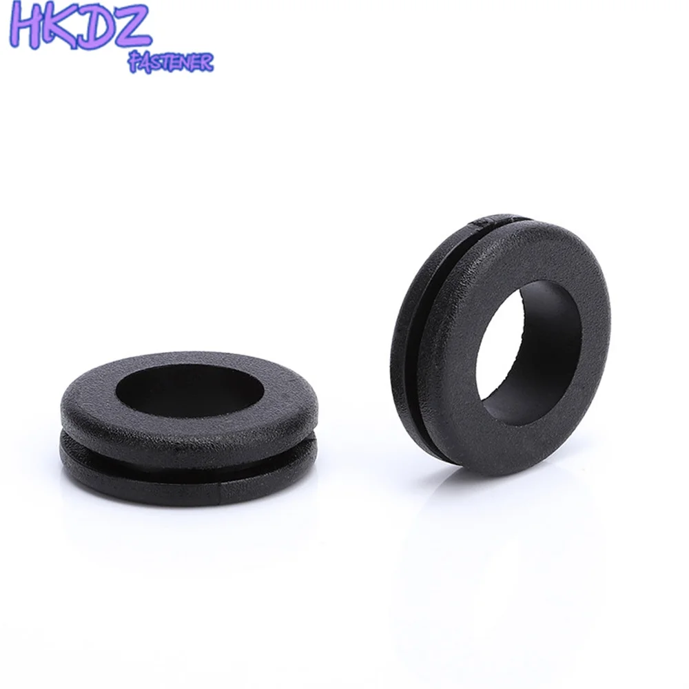 

Grommets Blakc Rubber Wiring Grommets Ring Cable Double-sided coil O-ring Seal ring 3mm/4mm/5mm/6mm/7mm/8mm/10mm 50 pcs