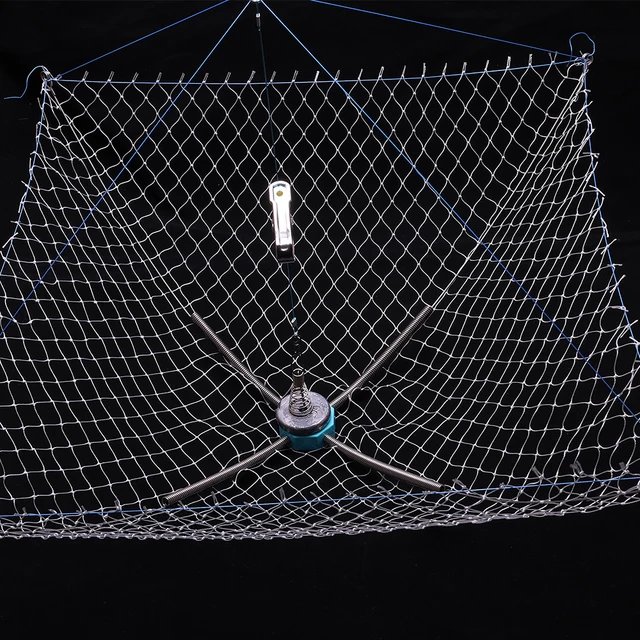 1 pc new automatic unfolding crab cage, sea fishing net, steel wire spring shrimp cage, with a unfolding diameter of 50cm 4