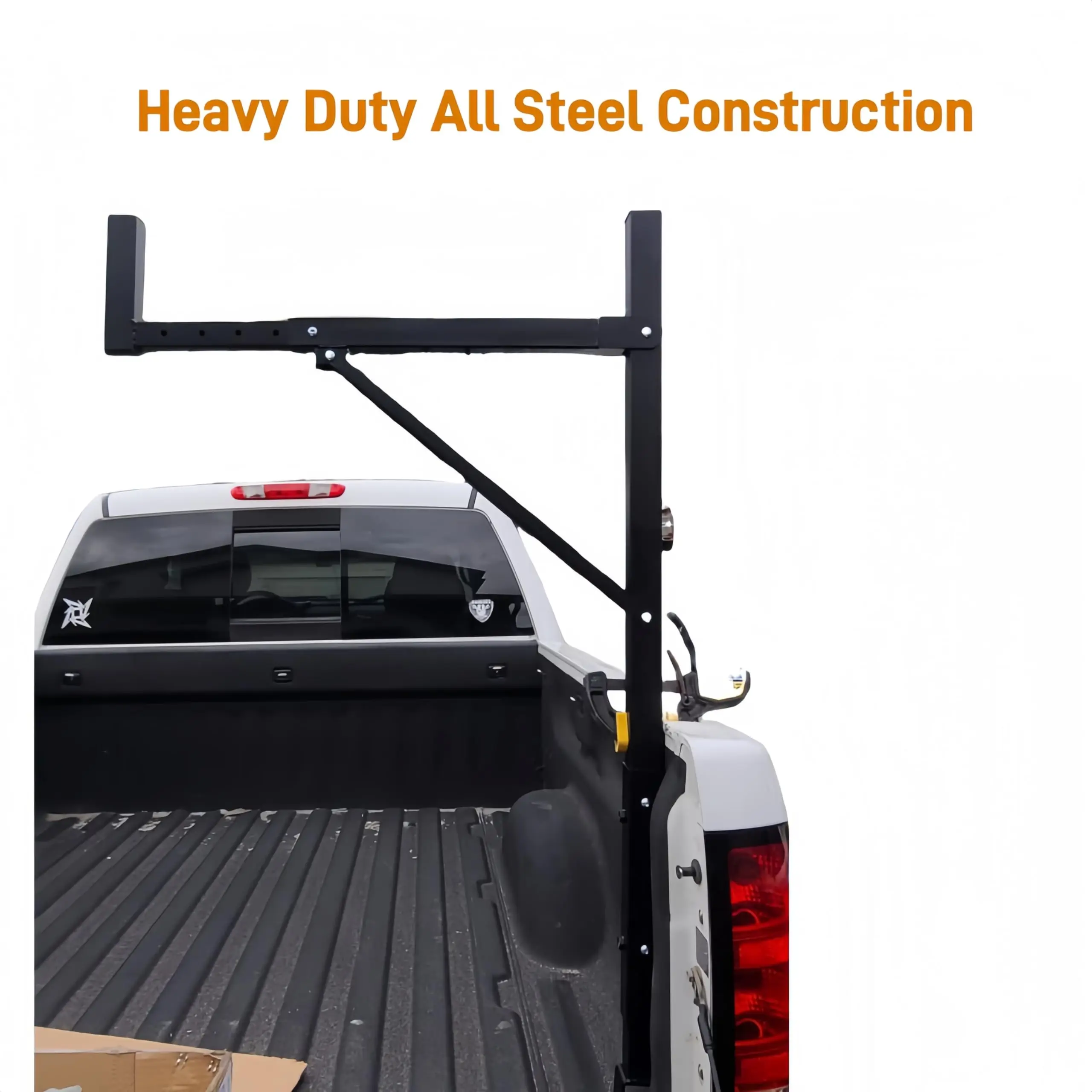 250 lbs Truck Rack Extendable Truck Ladder Rack Steel Ladder Rack for Duty Truck Bed Rack for Kayak Surfboard Lumber Ladder 3