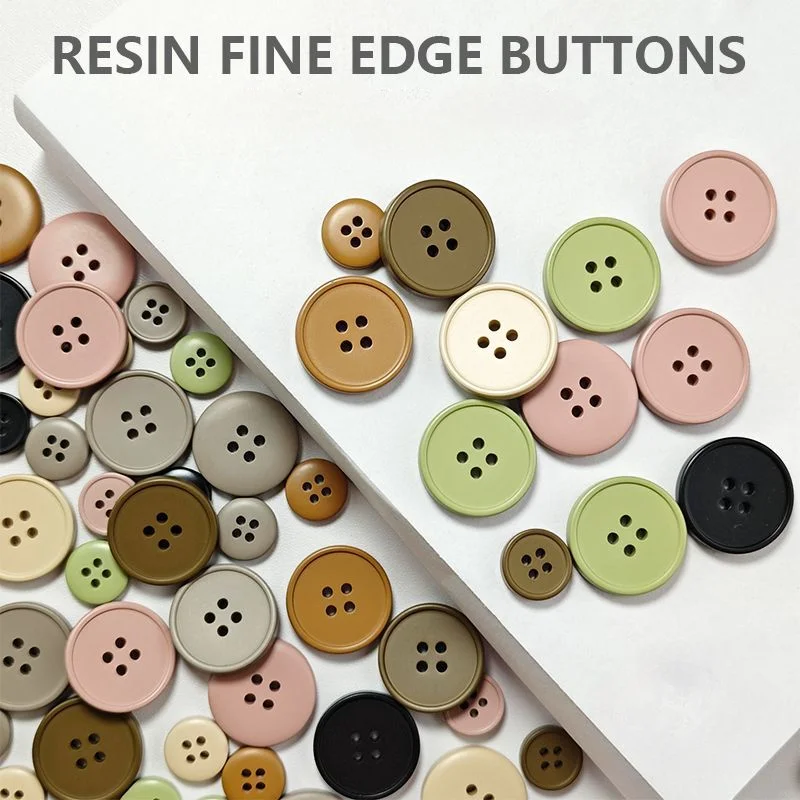 10 bottoni in resina accattivanti da 15 mm/25 mm per accessori e indumenti moda fai da te, design rotondo con quattro fori  15