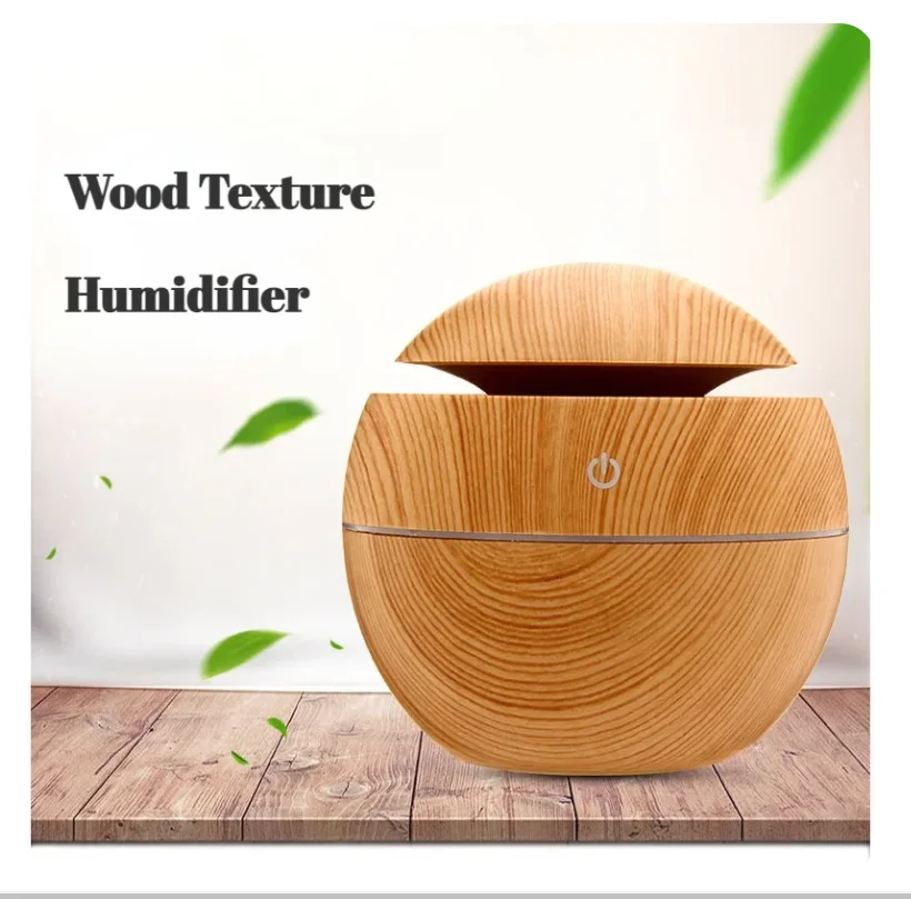 Mini Home Wood Grain Air Humidifier Electric Air Aroma Diffuser Purifie USB Ultrasonic Mist Sprayer Essential Oil Fragrance