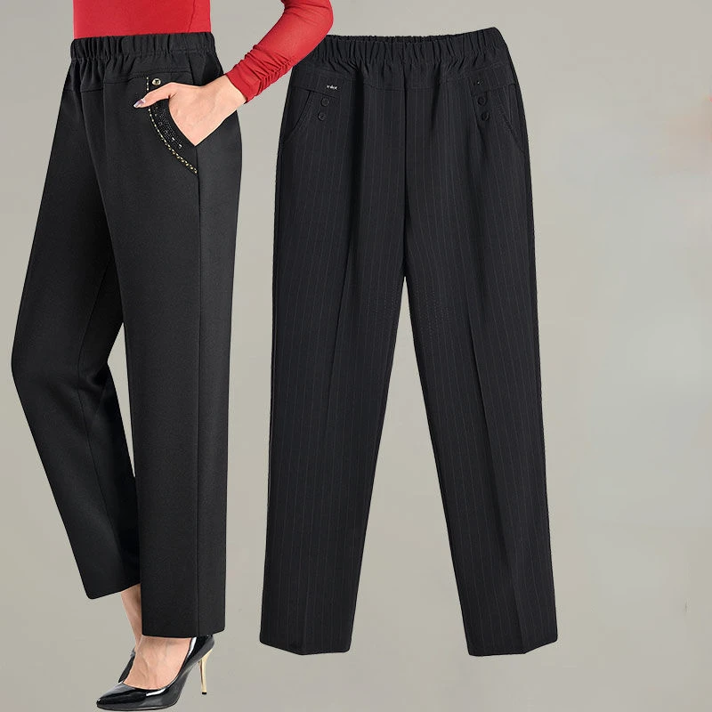 

Mom Velvet Straight Ankle-length Pants Women Casual Big Size Baggy Pantalones High Waist Chic Haren Sweatpants Loose Trouser C09