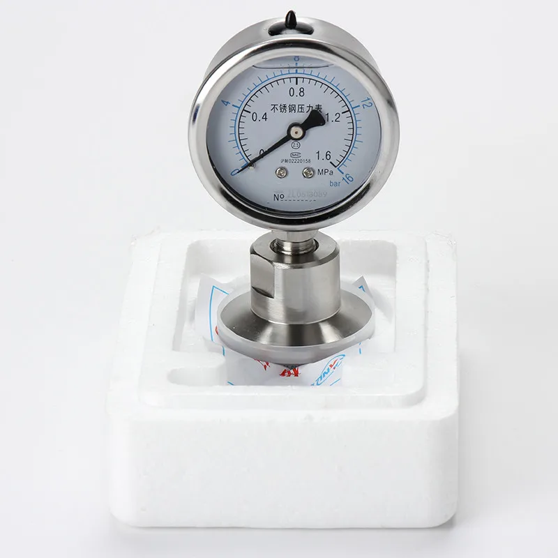 

Hydraulic Pressure Gauge 0.1Mpa Sanitary Diaphgram Pressure Meter