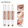 O.TWO.O Contour Stick Double Heads Contour Waterproof Matte Finish Highlighters Clavicle Shadow Pen Face 3D Highlight Concealer 1