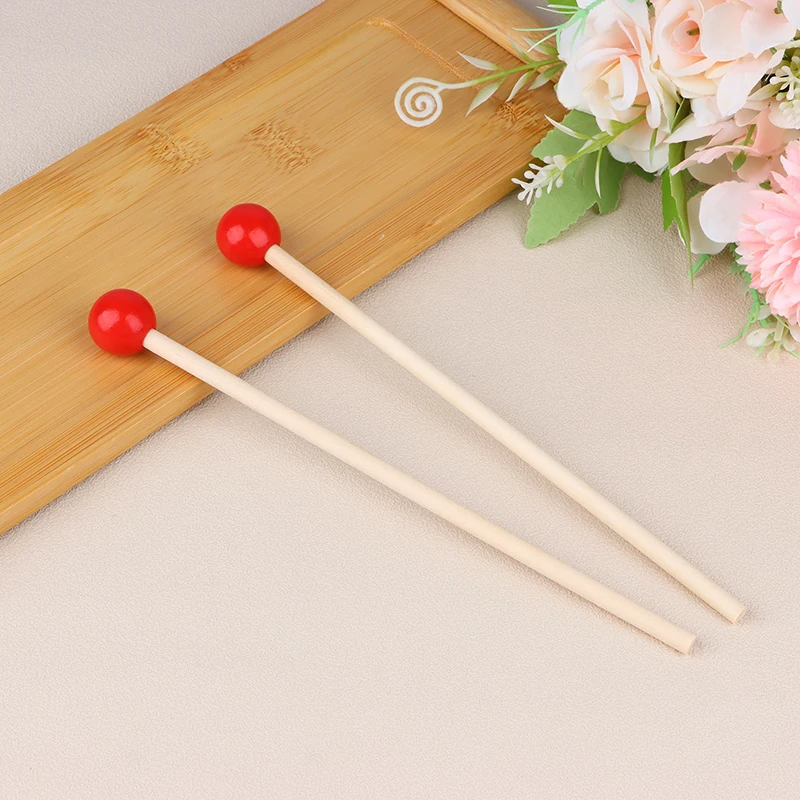 2pcs Wooden Beaters Drumsticks Mallet Percussion Accessory For Xylophone Drum 20cm Drum Practice Tools For Beginners Gift