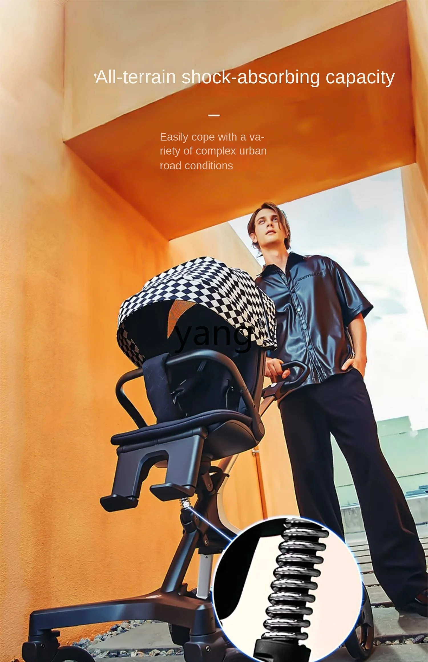 Cx Walk the Children Fantstic Product Portable Foldable Two-Way High Landscape Reclining Stroller Baby Walking Tool