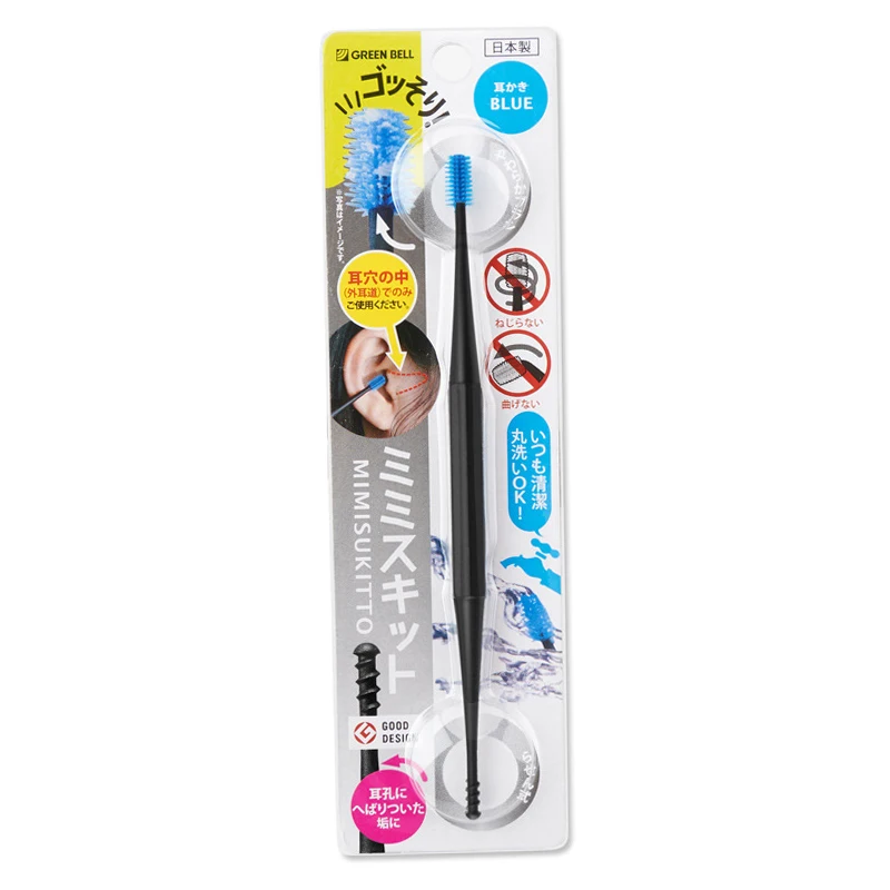 Reusable Cotton Swab Spiral Ear Wax Remover Silicone Sticks Double-headed Ear Pick Cleaning Tool For Cleaning Makeup