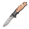 Multi-purpose portable Damascus knife stainless steel folding outdoor knife camping survival high hardness folding knife 6