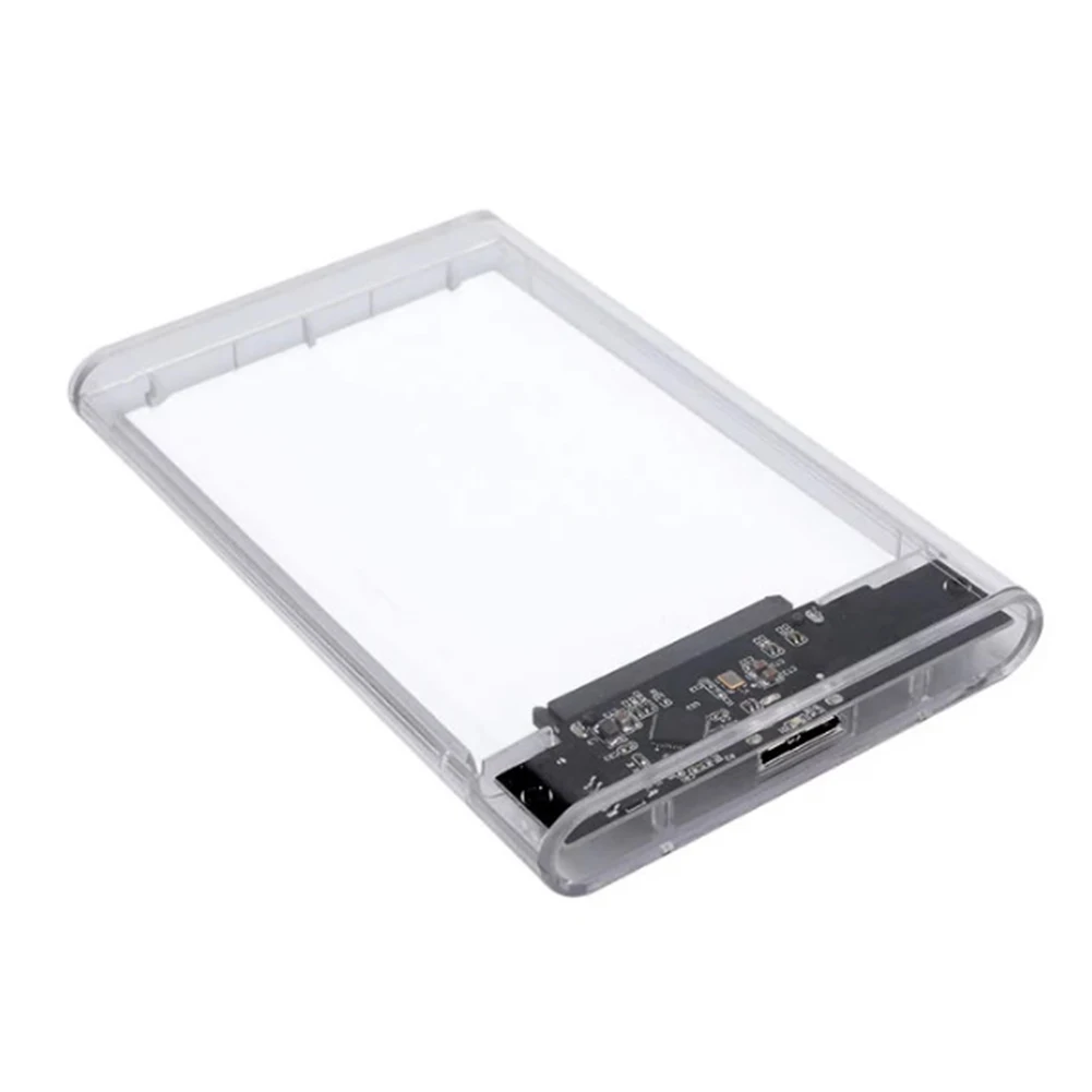 2.5inch External Hard Drive Enclosure SATA Serial Port Hard Disk Box USB 3.0 Transparent Plug and Play Computer Accessories