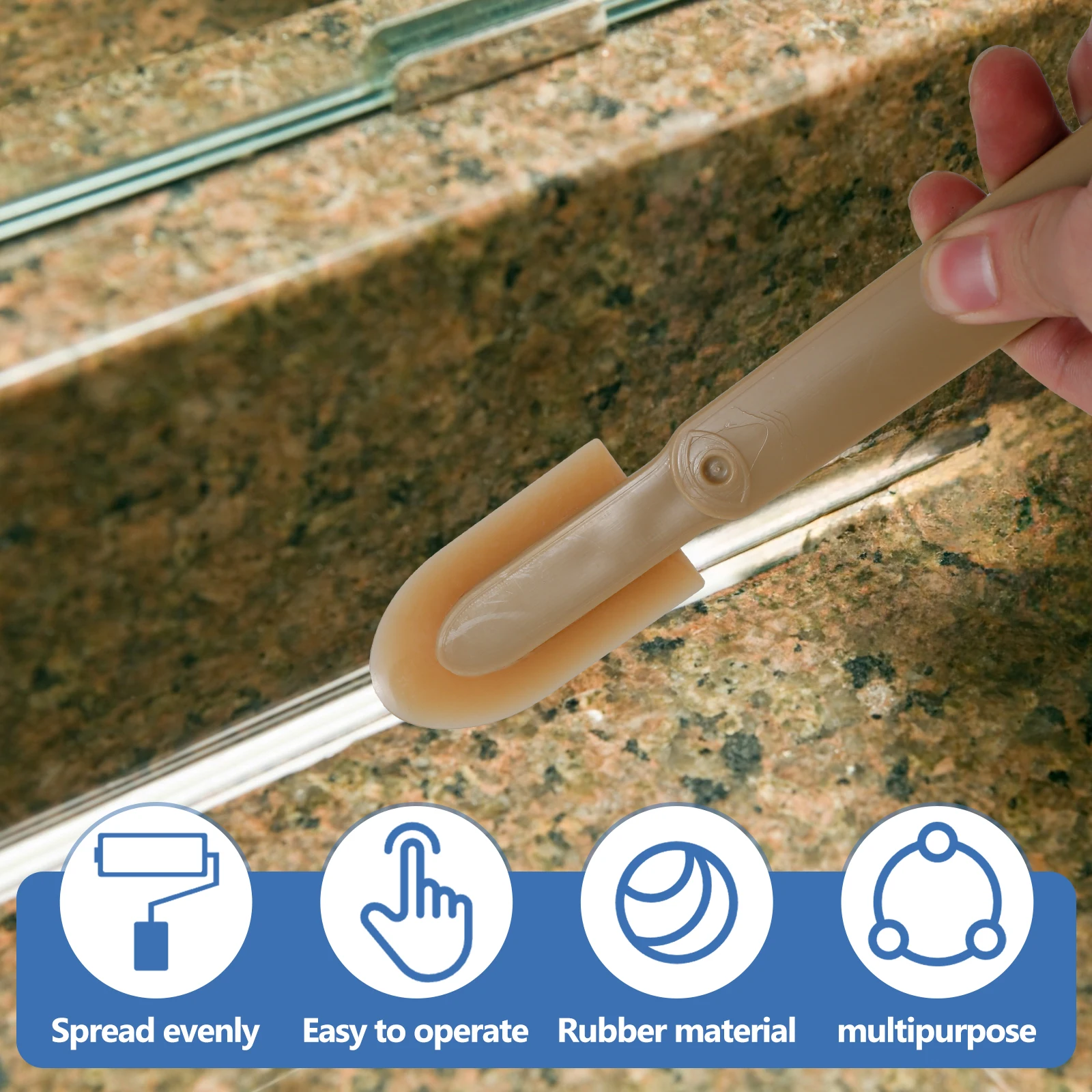 17Pcs Rubber Caulking Tool Kit Rubber Caulk Finishing Tools Grout Sealant Caulking Applicator Spatula Smoothing Tool for Window 4