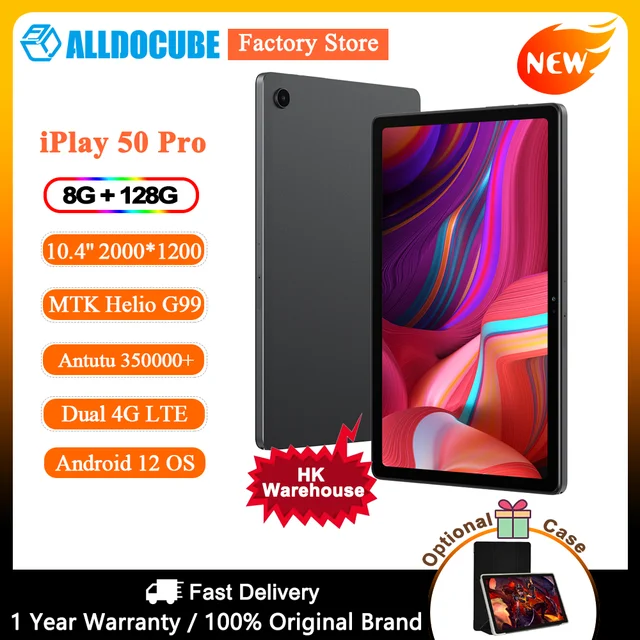 【2023】Alldocube iPlay 50 ProタブレットMTK Helio G99八コア10.4インチ2 Kスクリーン8 GB RAM  128 GB ROMダブル4 G LTE Android 12