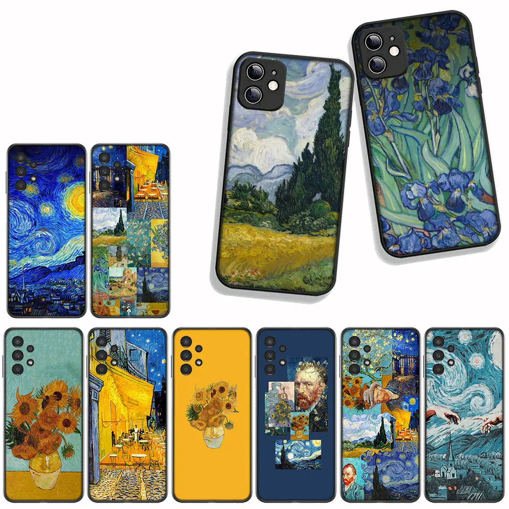 Starry Night Van Gogh Painting Phone Case - Artistic Design Protective Cover