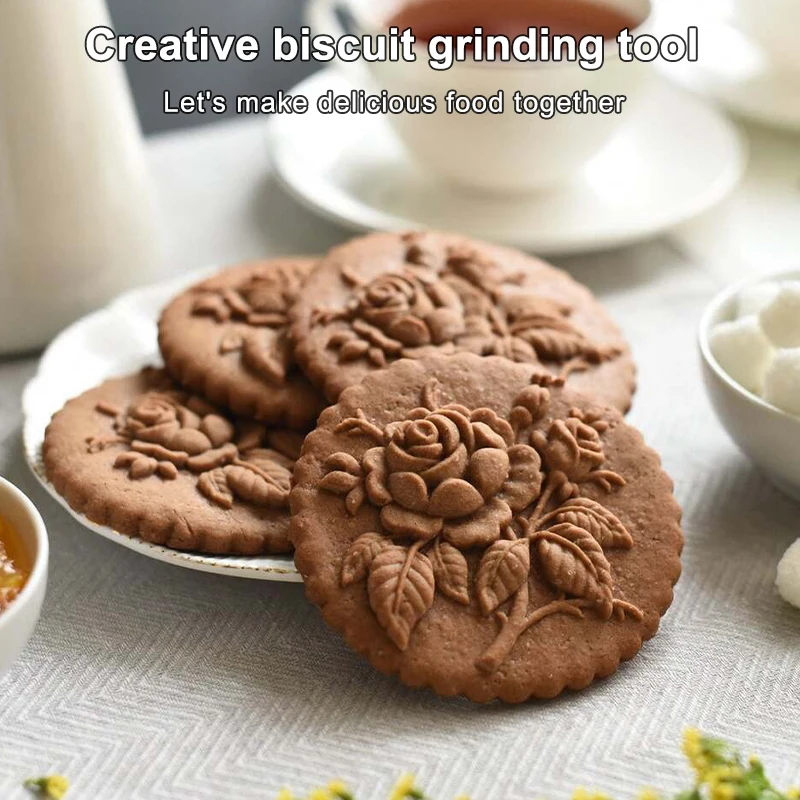 Baking Mold,Cookie Mould,Cookie Printing Mold,Cookie Maker Press Kit Wooden Cookie Mold Household Gingerbread Cake Mould Press 3D Biscuit Embossing Molds Bakery Gadget Baking Tool Kitchen Supplies