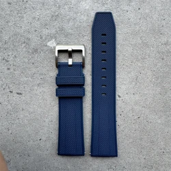 Premium Rubber Quick Release Watch Strap - Black, White, Grey - Men's Luxury Watch Band - 22mm (Dark blue)