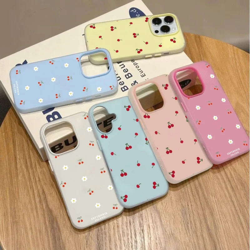 Bow Cherry Blossom Phone Case - Candy Color Jelly 2-in-1 Cover