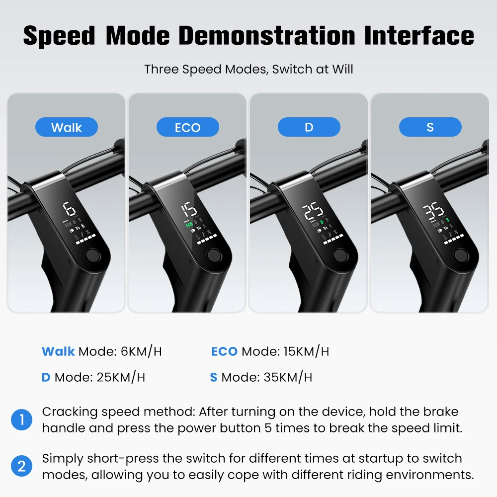 Electric scooter riding on sidewalk