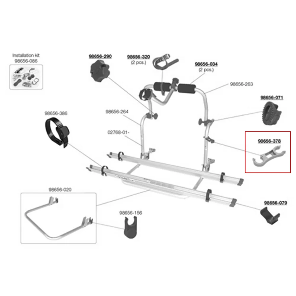 Bike Rack Clip ALWAYSME Bike Rack Clip For Fiamma Bike Racks 98656-378