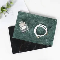 Modern Natural Marble Square Flat Tray Home Hotel Bathroom Desktop Cosmetics Jewelry Multifunctional Storage Tray Decoration 1