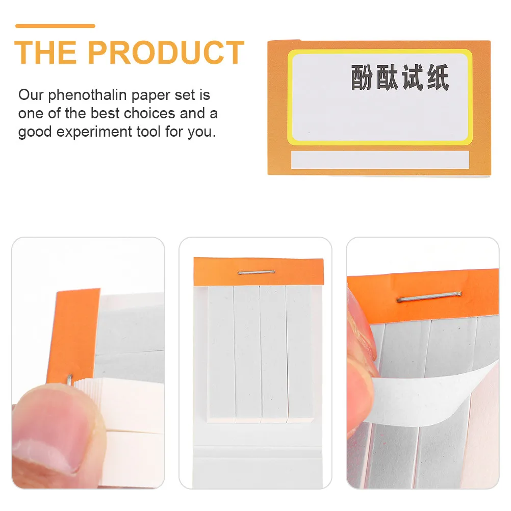 6Pcs 페노탈린 테스트 용지 PH 표시 스트립 물리학 교육 보조 화학 실험 용품 알칼리성 산성 용지 세트