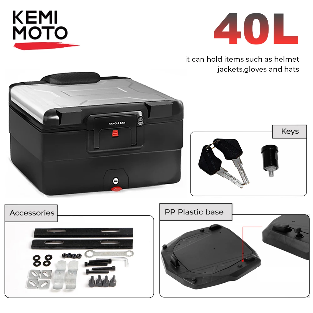 Universal Motorcycle Aluminum Alloy Top Case Luggage Vario Case For Honda BMW