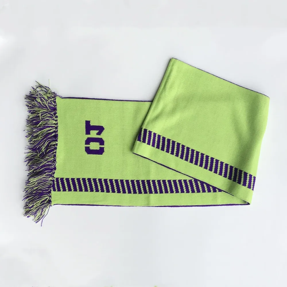 JP Anime Shin Seiki EVA Shogoki EVA-01 Ikari Shinji Cosplay 5.6 Feet Purple&Green Winter Warm Soft Knitting Scarf