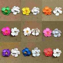  6pcs Hair Flower Clips Clip Hawaiianhibiscus Plumeria Orchid Hawaii Flowers Small Accessories Flower Hair Clips(Random Color) 
