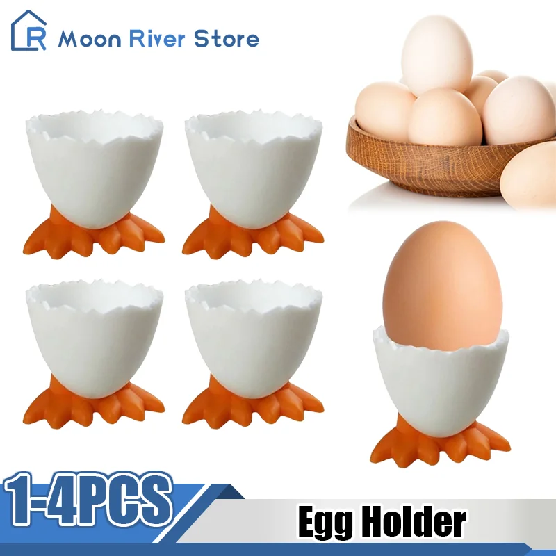 Egg Cup Holder 1/2/4Pcs Egg Holder Creative Egg Cup Opener Separator Boiled Eggs Container Kitchen Tool Accessories Holder Tools