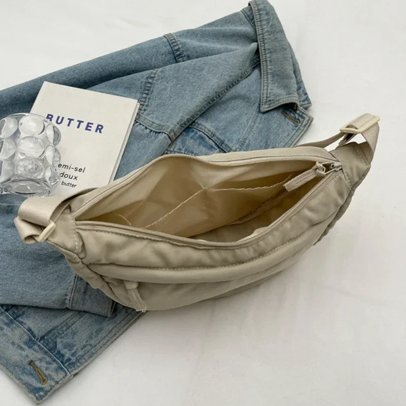 Nylon Fabric Shoulder Bag New High Capacity Women's Crossbody Messenger Bag Leisure Versatile Shoulder Hobos Bag Handbags