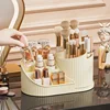 360° Rotatable Cosmetic Organizer Lipstick, Makeup Brush Organizer, Desktop Cosmetic Display Cabinet Suitable for Living Room, 3